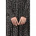 Summer full sleeves printed maxi dress- Black